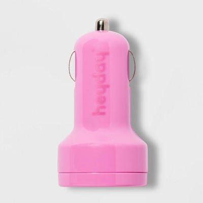 Heyday 2-Port USB Car Charger - Pink image 0