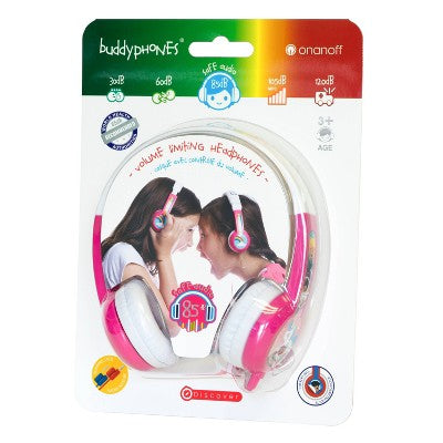 BUDDYPHONES STANDARD KIDS PINK image 0