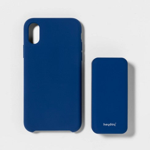 heyday Apple iPhone X/XS Silicone Case (with 4000mAh Power Bank) - Dark Blue image 0