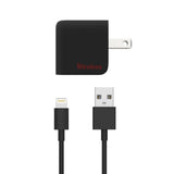 Just Wireless Single USB 2.4A Wall Charger (with Apple Lightning Cable) - Black image 0