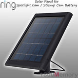 Ring Solar Panel Charger for Spotlight Cam Battery 2W Weather Resistant Black image 0