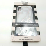 LuMee Apple iPhone XS Max Duo Marble Case - Metallic Rose/White image 0