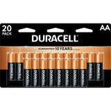 Pack of 20 Duracell Coppertop AA20 1.5V Alkaline Batteries image 0