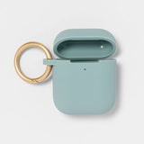 Heyday Airpod Silicone Case with Clip - Light Blue image 0