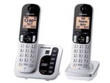Panasonic DECT 6.0 Plus Cordless Phone System (KX-TGC222S) with Answering Machine - Silver image 0