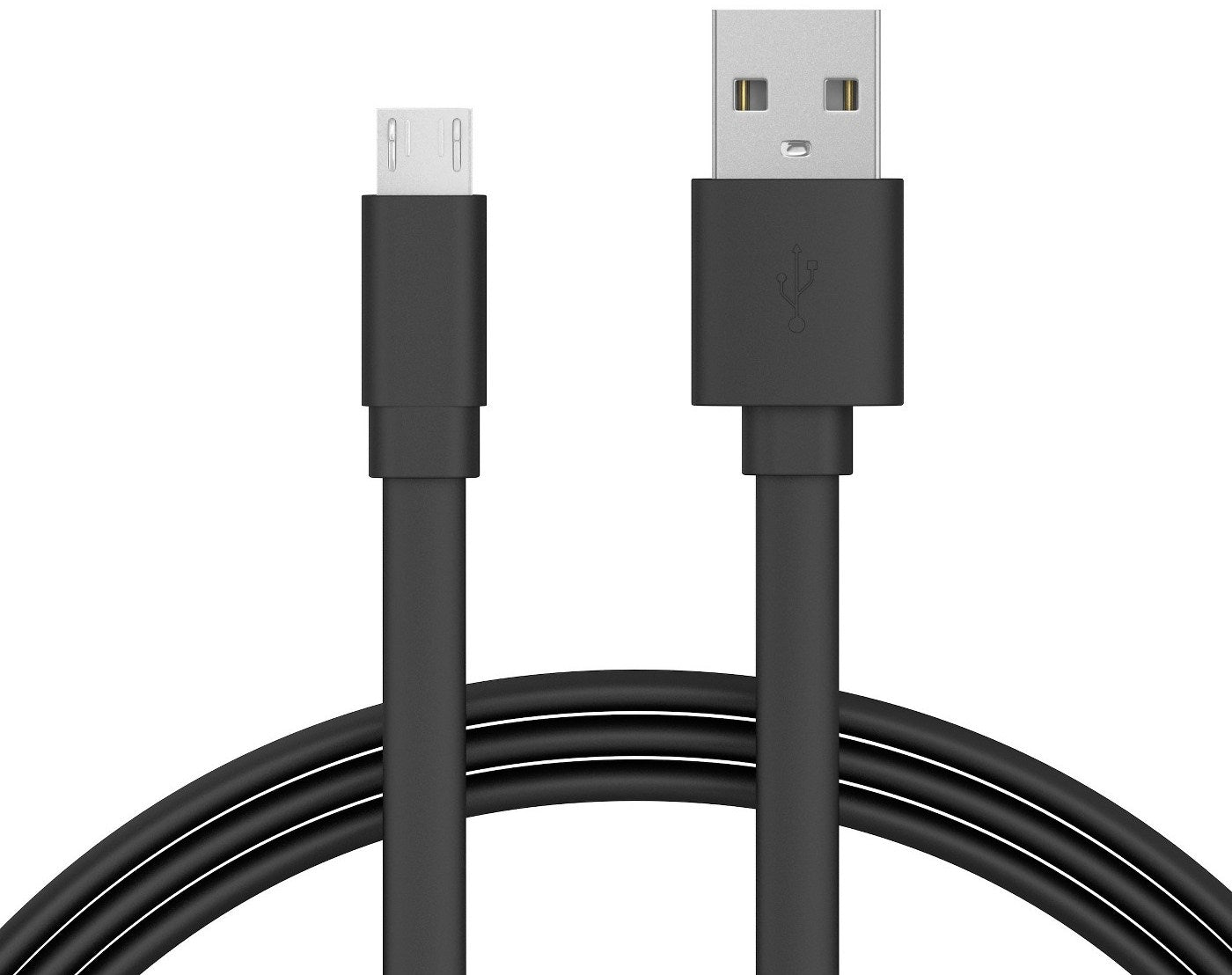 Just Wireless 6' Micro USB to USB-A Flat Cable - Black image 0