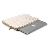 Dabney Lee Laptop Fabric Sleeve Champagne Polka Dot 11.6" Padded Case image 0