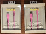 Heyday 3' USB-C to USB-A Flat Cable - Pink image 0