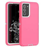 Galaxy A02S Heavy Duty Case W/Clip Pink/White image 0