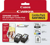 Canon - 210XL/211XL 2-Pack High-Yield Ink Cartridge + Photo Paper - Multi image 0