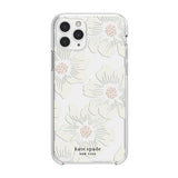 Kate Spade New York Apple iPhone 11 Pro/X/XS Hard Shell Case HollyHock Floral - Cream/Clear image 0