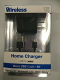 Just Wireless 1.0A/5W 1-Port USB-A Home Charger with 6ft TPU Micro USB to USB-A Cable - Black image 0
