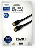 Philips 15' Basic HDMI High Speed Cable with Ethernet - Black image 0