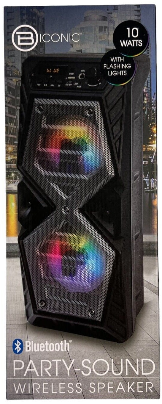 Biconic Party Sound Wireless 10WATTS Speaker with flashing lights image 0