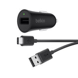 Belkin BOOST†‘UP Quick Charge 3.0 18W Car Charger with 4' USB-A to USB-C Cable - Black image 0