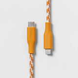 heyday Lighting Cable USB-C (6' Braided) - Citrus Orange image 0
