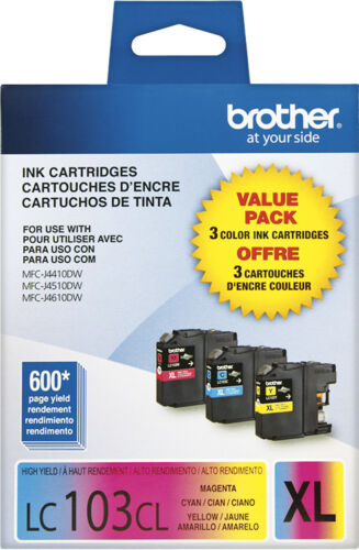Brother - LC1033PKS XL High-Yield 3-Pack Ink Cartridges - Cyan/Magenta/Yellow image 0