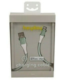 Heyday Lightning to USB-A Braided Cable 6ft - Teal/White image 0