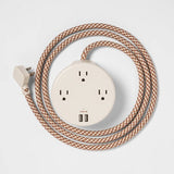 Heyday 3-Outlet Surge Protector with 6' Extension Cord- Stone White image 0