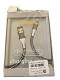 Heyday USB-C to USB-A Braided Cable 4ft - Black/White/Gunmetal image 0