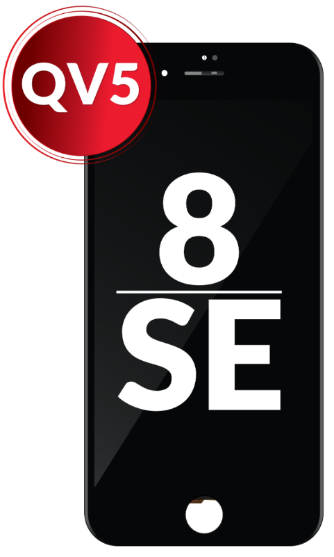 Iphone SE (2020) / 8 LCD Assembly w/Steel Plate (QV5) (BLACK) image 0