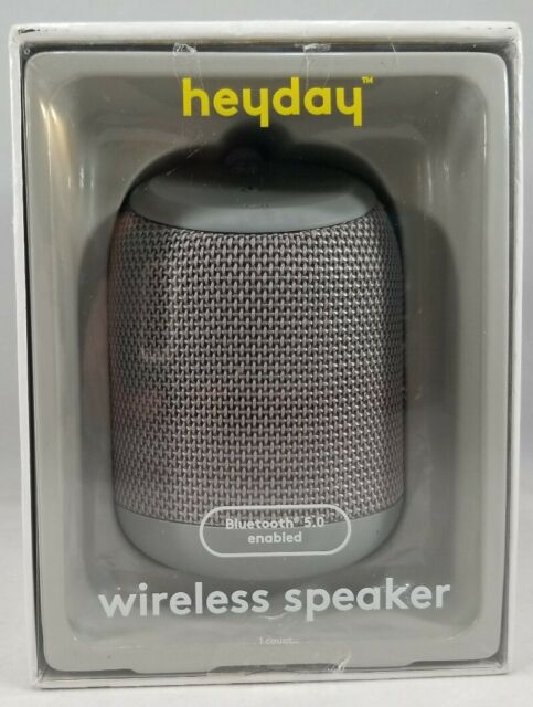 heyday Cylinder Portable Bluetooth Speaker with Strap - Gray image 0