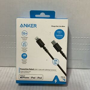 Anker 6' Powerline Select USB-C to Lightning Cable - Black image 0
