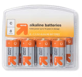 Up&Up C alkaline Batteries - 8ct exp. 10/2029 image 0