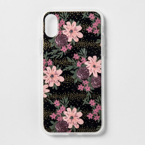 Heyday Apple iPhone X/XS Printed Floral Case - Dark Pink image 0