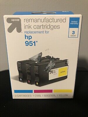 Remanufactured 3-Pack Cyan/Magenta/Yellow Standard Ink Cartridges - Compatible with HP 951 Ink Series Printers - TAR951CMY - up & up image 0
