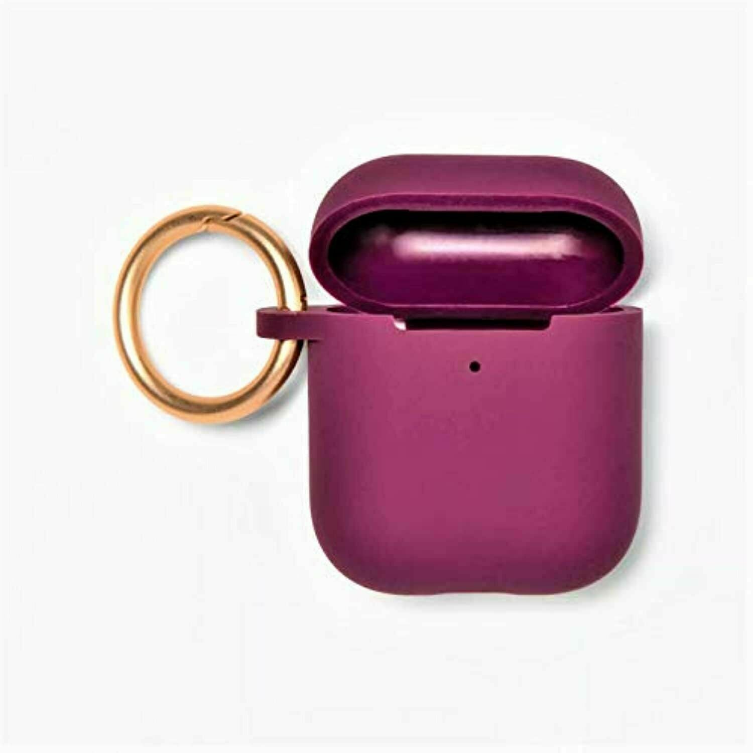 Heyday Airpod Silicone Case with Clip Purple image 0
