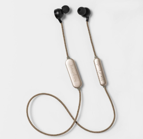 Heyday Black & Champagne Gold Bluetooth Enabled Wireless Earbuds w/ Charger A175 image 0