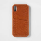 heyday Apple iPhone XR Case with Pockets - Tan Crocodile image 0