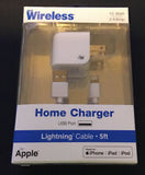 Just Wireless 2.4A Single USB ABS Wall Charger (with 5' Lightning Cable) - White image 0