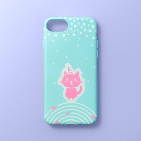 Apple iPhone 8/7/6s/6 Case - More Than Magic - Teal/Pink Kittycorn image 0