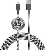 Native Union 10' Lightning Night Cable with Weighted Knot - Zebra image 0