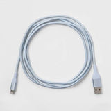 heyday 6' Lightning to USB-A Braided Cable - Whimsical Blue image 0