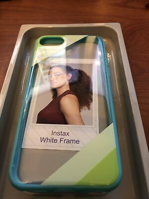 Heyday Apple iPhone SE (2nd gen)/8/7/6s/6 Clear Case with Bumper Frame - Teal (with Pearlized Corner Stripes) image 0