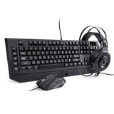 Lexma Phantom Gaming Starter Kit with Headset, Mouse and Keyboard - Black image 0