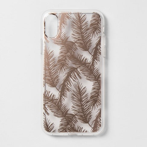 heyday Apple iPhone X/XS Printed Feathers Case - Rose Gold image 0