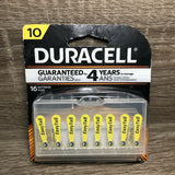 Duracell Size 10 Hearing Aid Batteries - 16 Pack - Easy-Fit Tab image 0