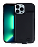 iPhone 12 Mini Portable Soft Rubber Slim Protective Charging Case 5200mAh (BLACK) image 0