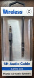 Just Wireless 6ft Audio Cable 3.5mm Jack For All Audio Device image 0