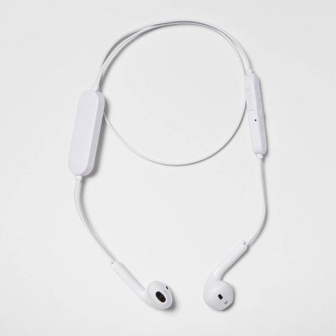 Heyday Wireless Flat Bluetooth Earbuds - White image 0