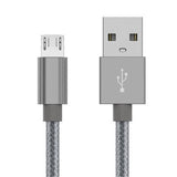 Just Wireless 6' Micro USB to USB-A Braided Cable - Slate Gray image 0