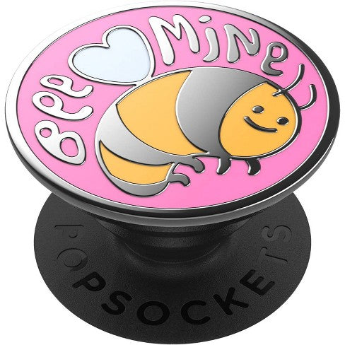 PopSockets Enamel PopGrip Cell Phone Grip & Stand - Bee Mine (Pink) image 0