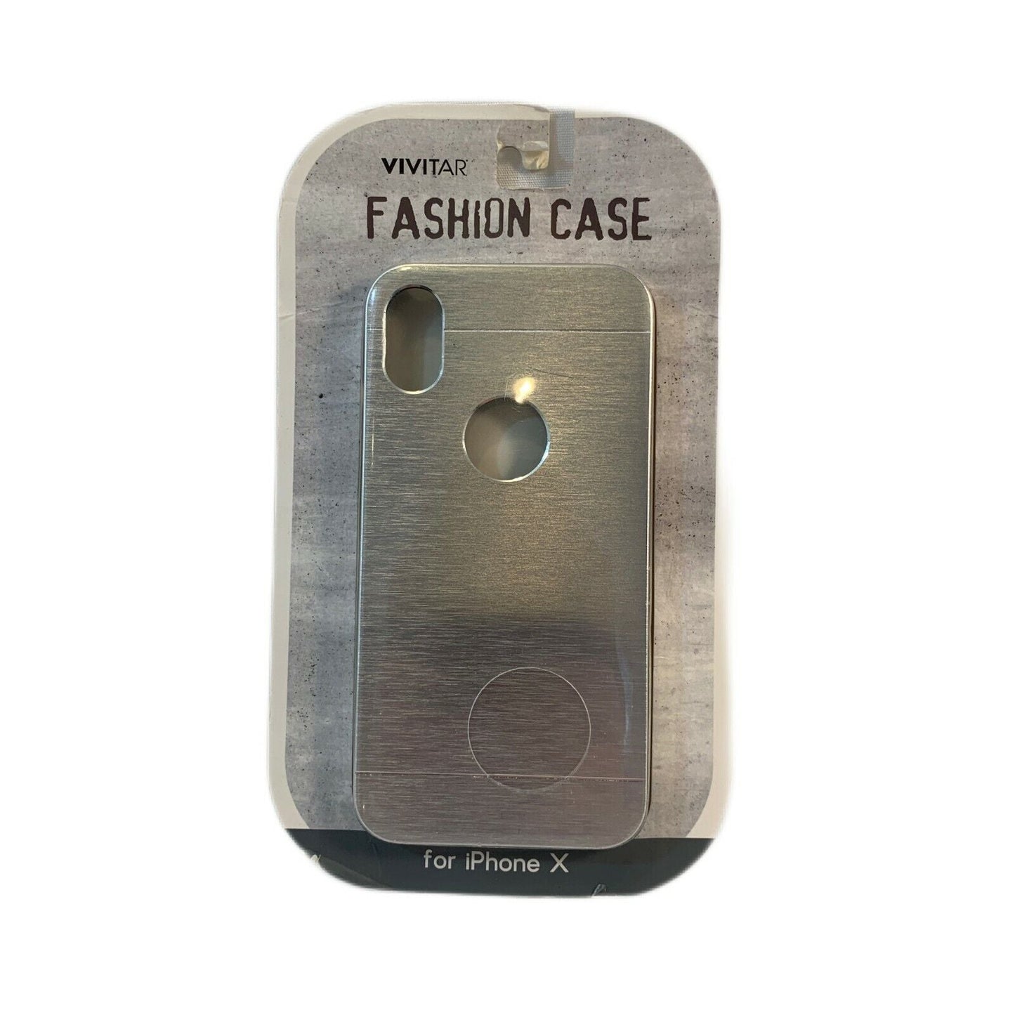 Vivitar Silver Fashion Case For Apple iPhone X Stainless Steel image 0