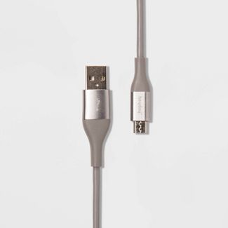 heyday Micro-USB to USB-A Round Cable-Cool Gray/Silver image 0