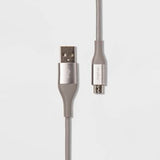 heyday Micro-USB to USB-A Round Cable-Cool Gray/Silver image 0