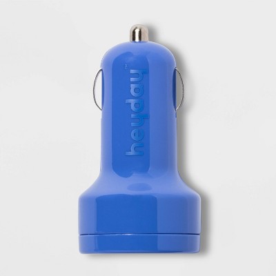 Heyday 2-Port USB Car Charger - Blue image 0